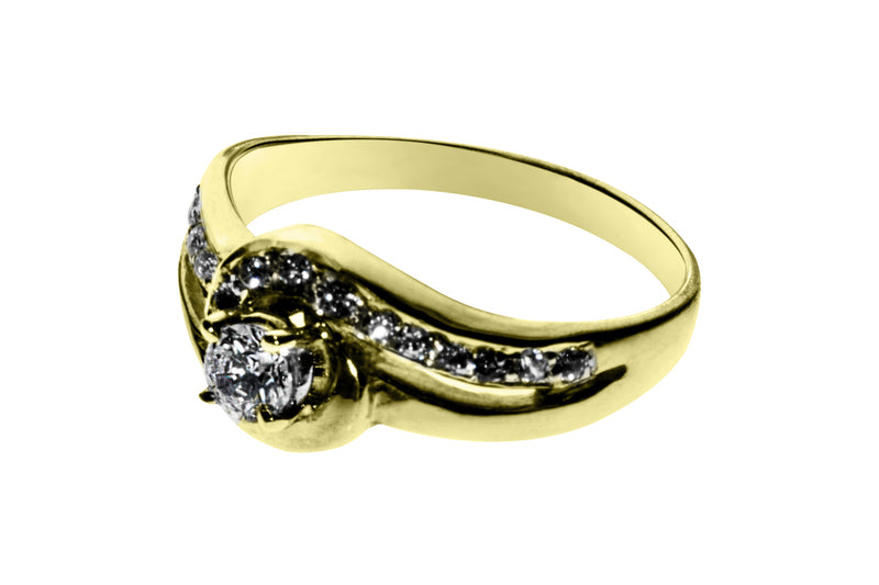 Anillo con Diamante Couple Oro Amarillo 18k