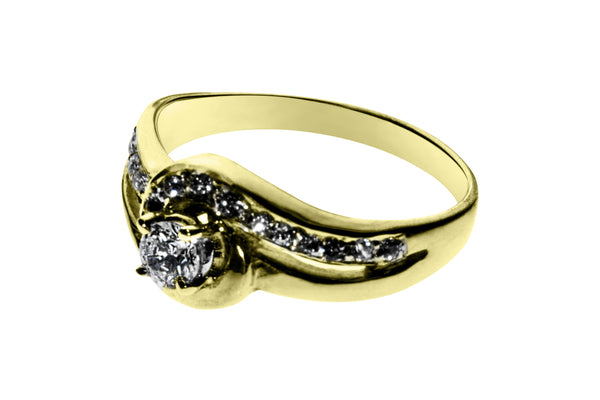 Anillo con Diamante Couple Oro Amarillo 14k